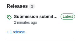 Releases section of your repository on GitHub. In this example it shows that you have submitted your assignment.